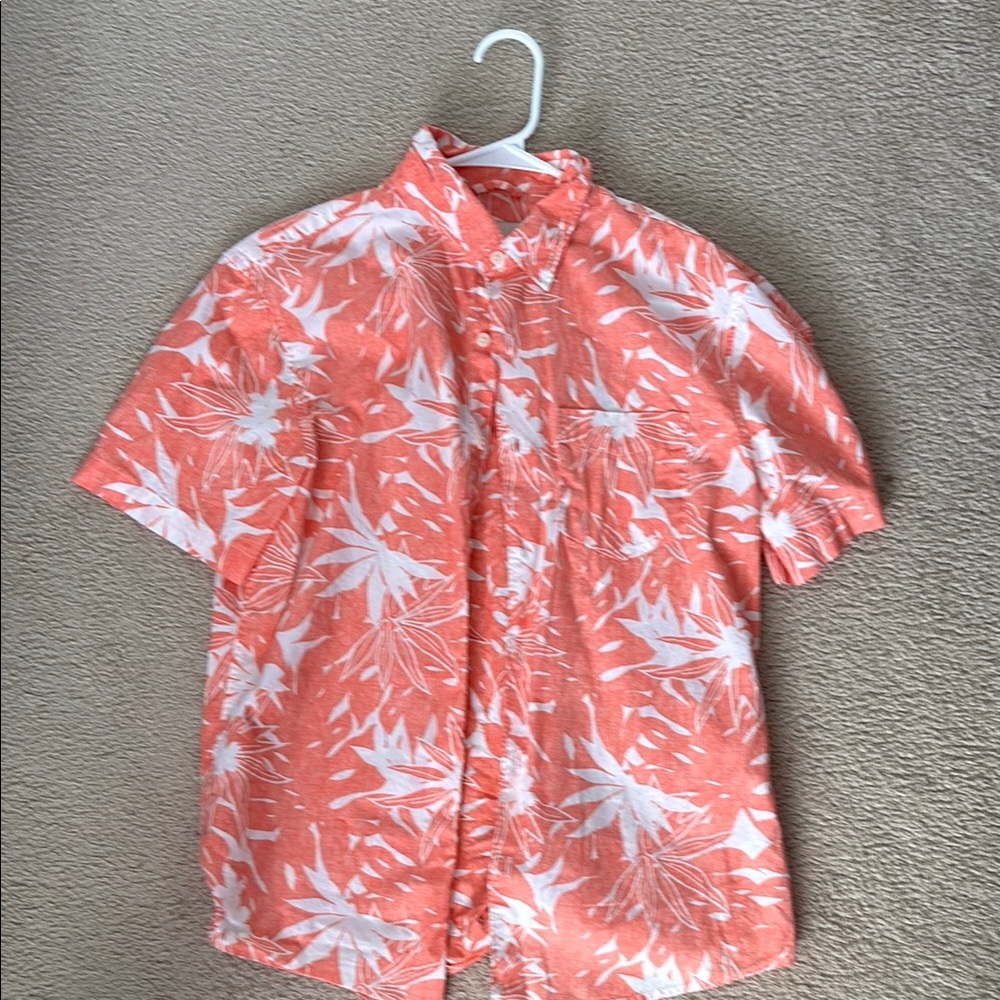 Men's Orange Floral Shirt